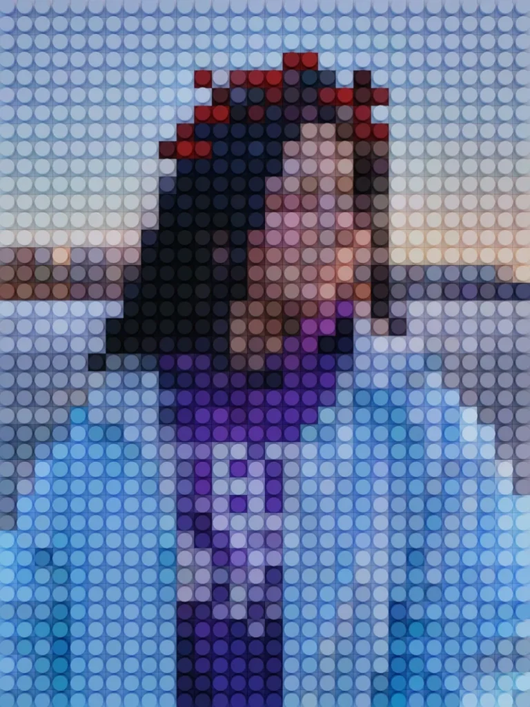 Verpixeltes Bild eines Menschen als Sinnbild für Perfektionismus